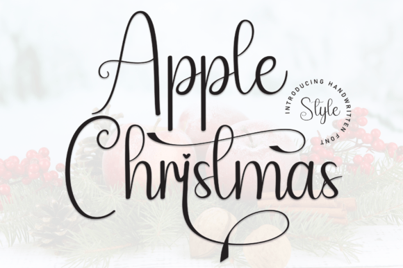 Apple Christmas Font for Festive Campaign Design