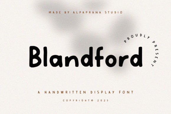Blandford: A Natural Script Handwritten Font for Modern Editorial Design