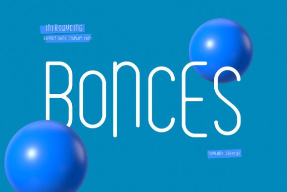 Bonces Bouncy Sans Display Font for Modern Editorial Design