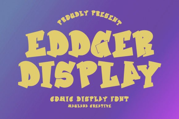 Eddger Comic Display Font for Modern Web Design
