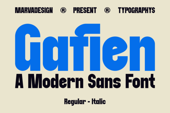 Gafien Font: Bold Branding for Small Business