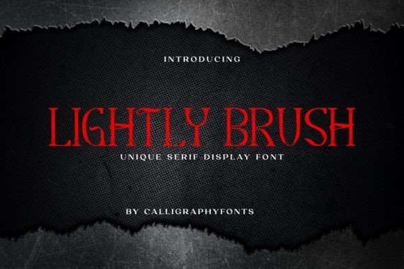 Lightly Brush Typeface for Editorial Design