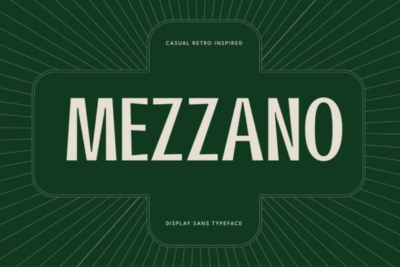 Mezzano: A Retro Sans Serif Typeface for Timeless Branding