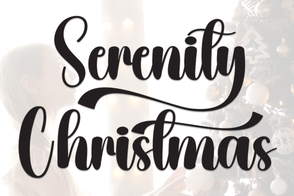 Serenity Christmas Font for Crafters & Sellers