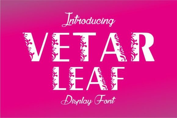 Vetar: The Floral Display Font for Bold Campaigns